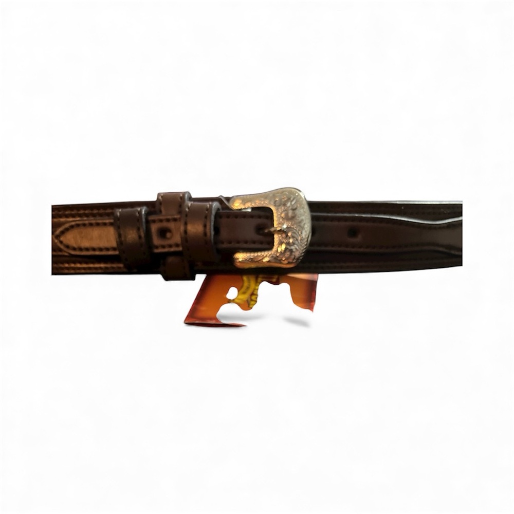 Hilason Brown Leather Men's Belt Country Western 50”